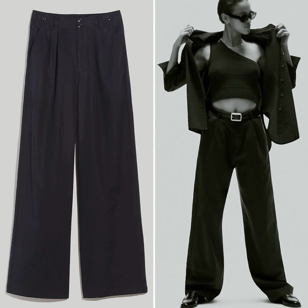 Madewell The Harlow wide leg pant size 8